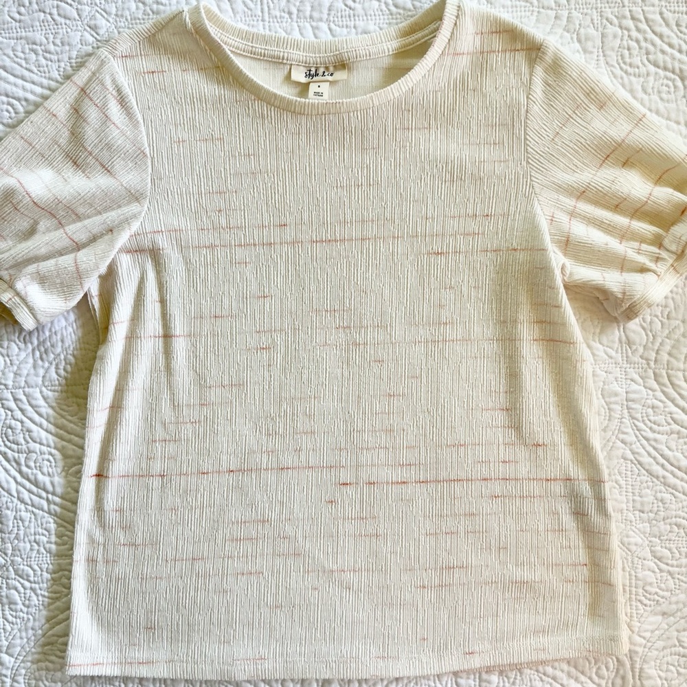 Style & Co short sleeved sweater top